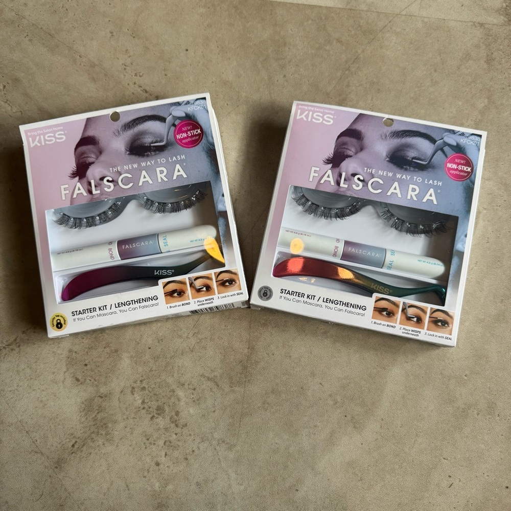 Kiss Falscara Eyelash Kit with Black and White Packaging